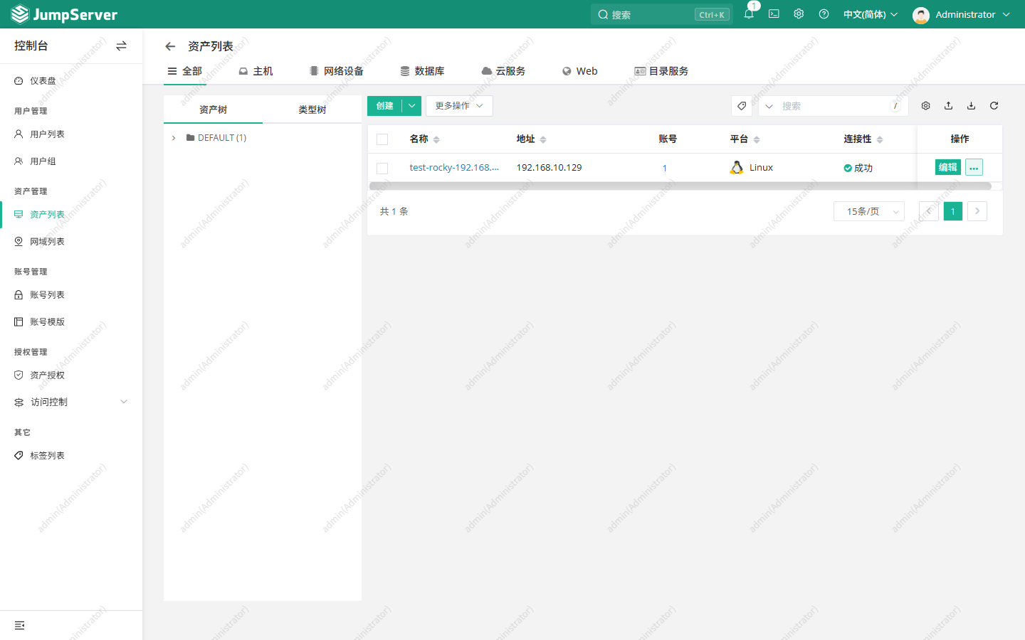 资产列表